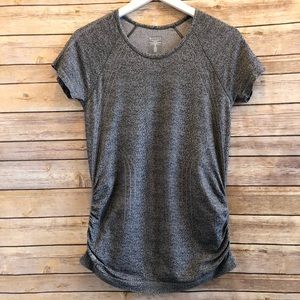 Athleta Gray Athletic Short Sleeve Tee Size Medium